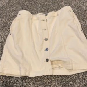 White button skirt